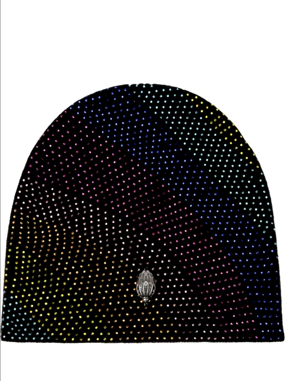 🆕🌈KURT GEIGER KENSINGTON RAINBOW MULTI COLOR CRYSTAL WOOL BLEND KNIT BEANIE